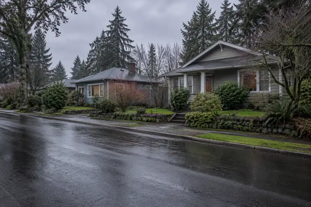 Illustration of a typical residential street in the White Center, WA area
